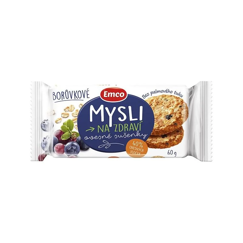 Emco musli sušenky-borůvkové / 60 g Víkendová Akce