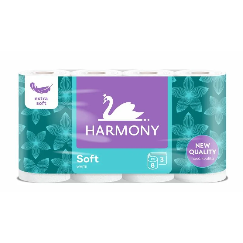 Toaletní papír Harmony Soft -8 roliček / třívrstvý Výhodná Nabídka