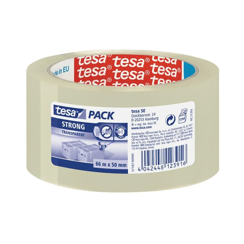 Balicí pásky Tesa Strong NEHLUČNÉ -48 mm x 66 m / transparentní Bezpečná Platba
