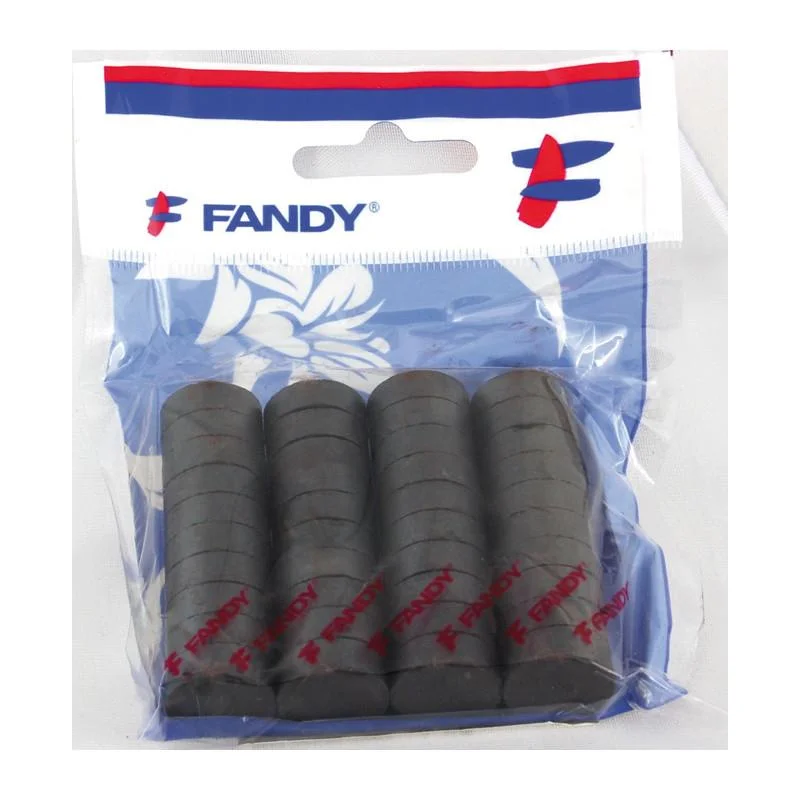 Tovární Cena Magnety černé Fandy -průměr 20 mm / 30 ks