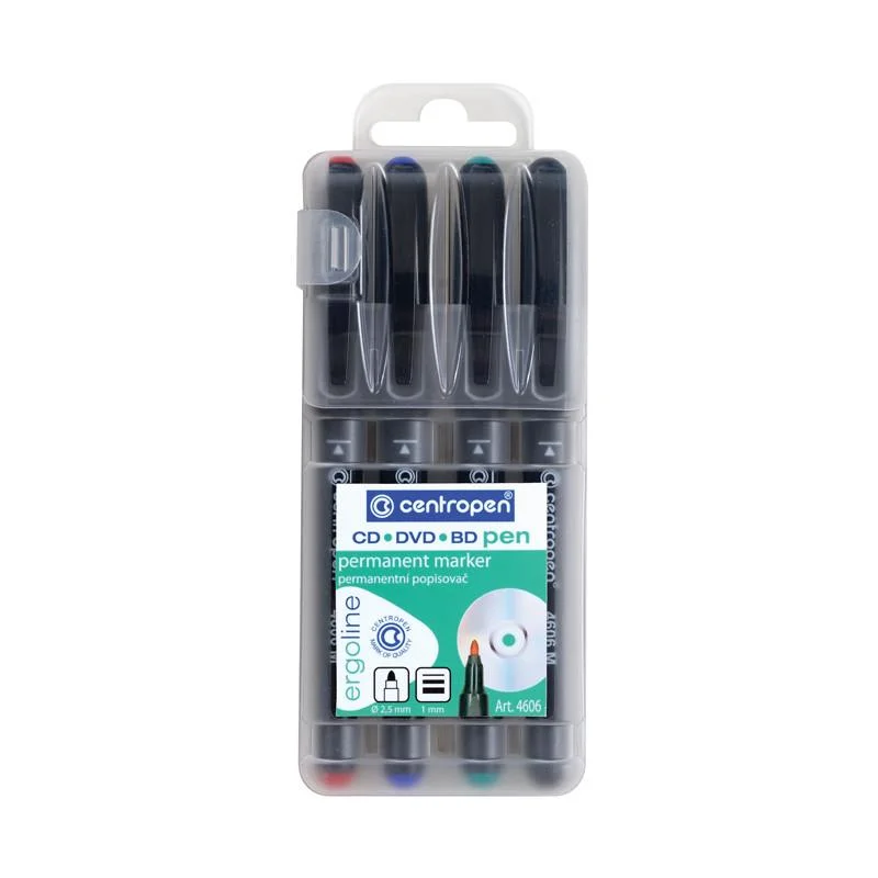 Popisovač Centropen CD / DVD / BD 4606 pen -sada 4 ks Cenový Hit