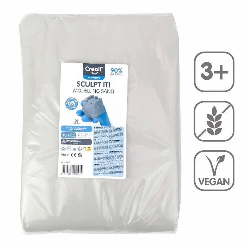 Dokud Zásoby Vydrží Modelovací písek Creall Sculpt it! - 1 750 g / náhradní náplň přírodní