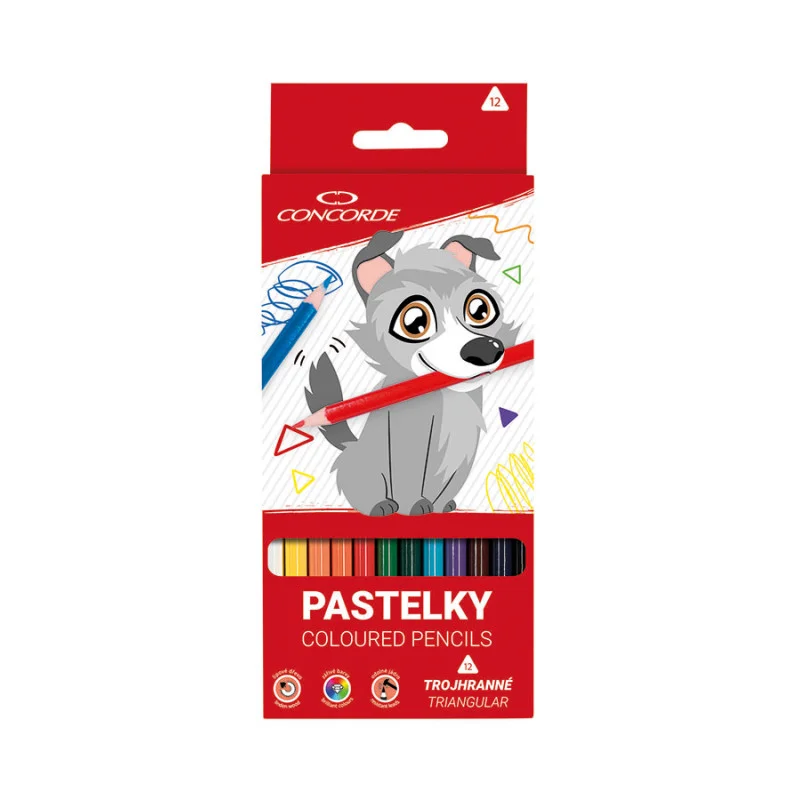 Pastelky CONCORDE Volfík / 12 barev Cenový Hit