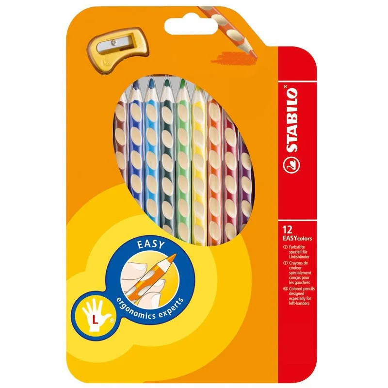 Omezená Nabídka Pastelky STABILO® EASYcolors trojhranné / 12 barev / pro leváky