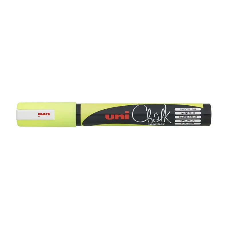 Popisovač křídový UNI Chalk Marker PWE-5M / fluo žlutá Bezpečná Platba