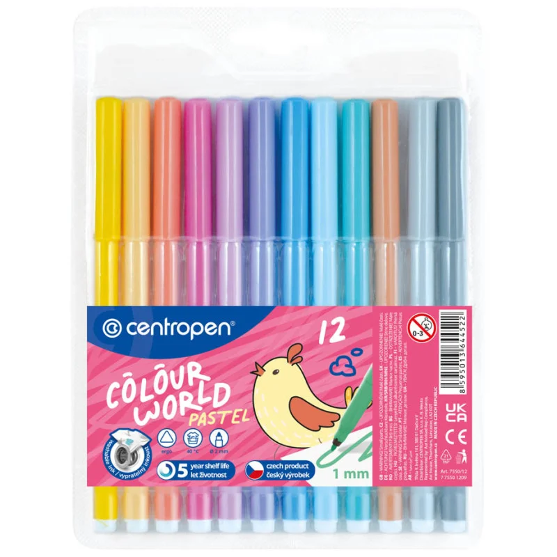 Bezpečná Platba Popisovače Centropen PASTEL 7550/12 - sada 12 ks