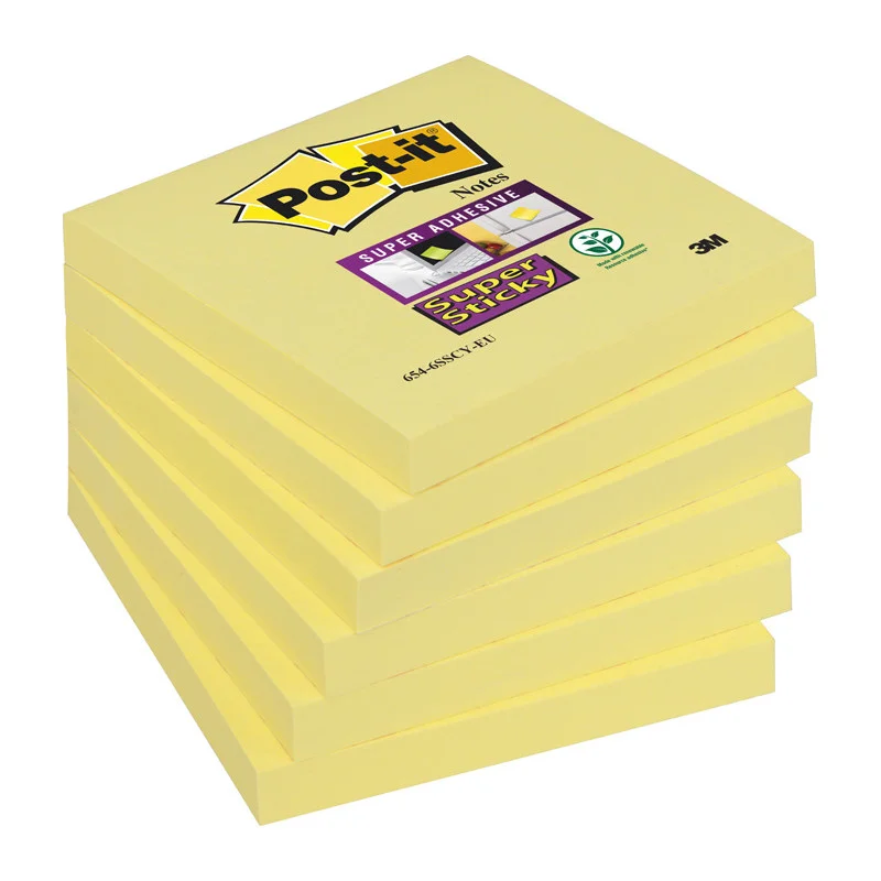 Samolepicí bločky Post-it silně lepicí - 76 x 76 mm / 90 lístků / žlutá Nejprodávanější