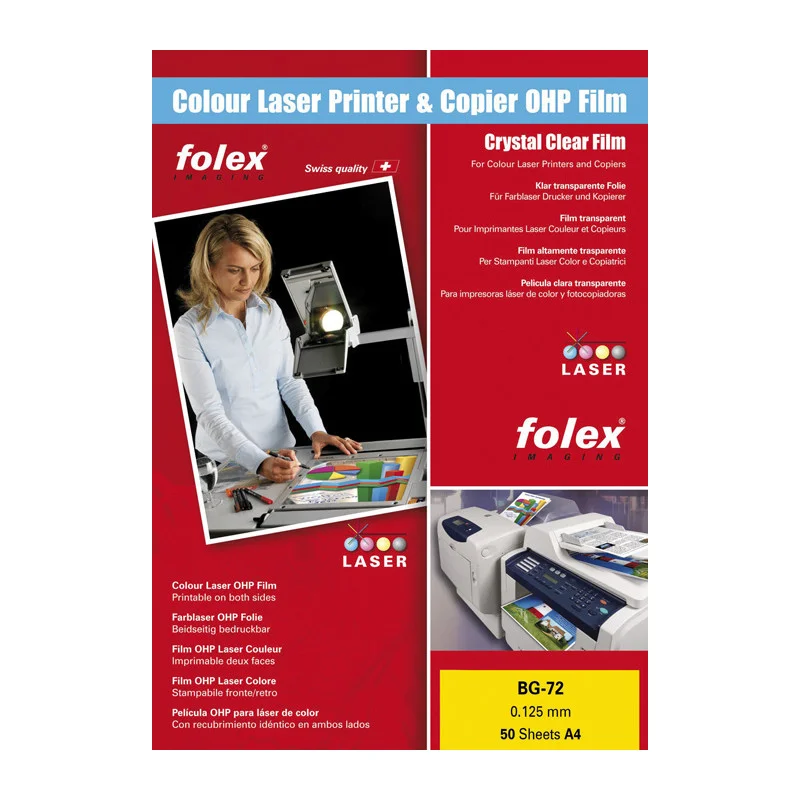 Nejlepší Volba Fólie Folex - folie BG 72 pro barevné laserové tiskárny / 50 ks
