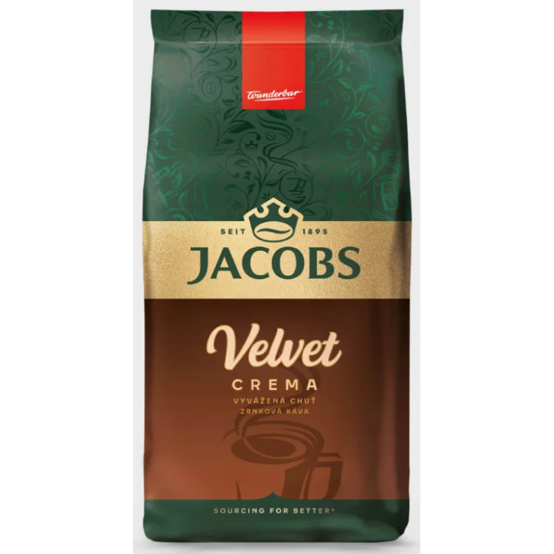 Zrnková káva Jacobs Velvet Cream / 1 kg Dokud Zásoby Vydrží