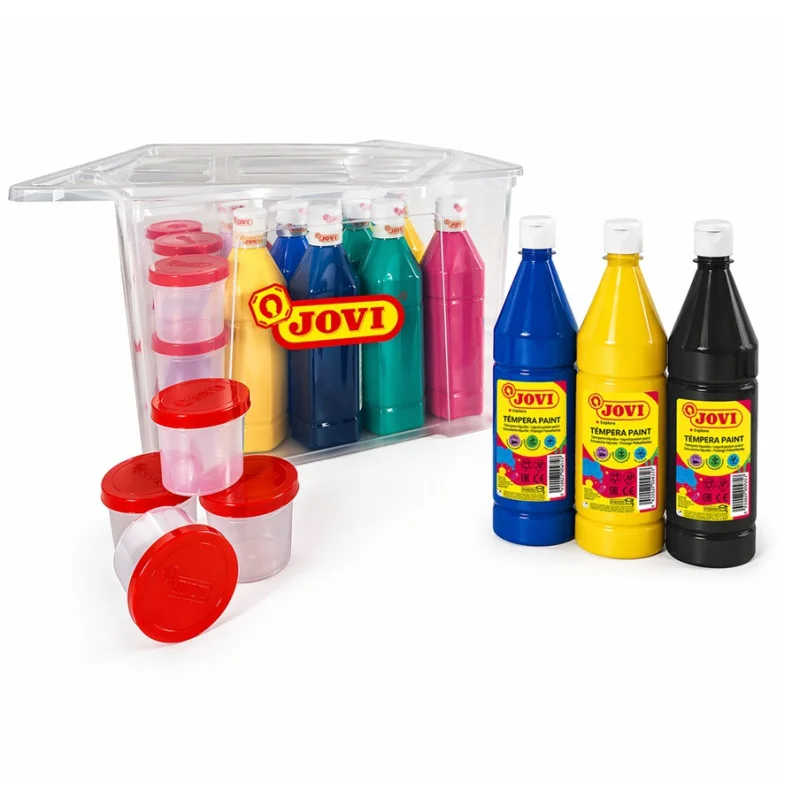 Tekuté temperové barvy JOVI PREMIUM v lahvi - 14 barev x 500 ml / box Vysoce Kvalitní