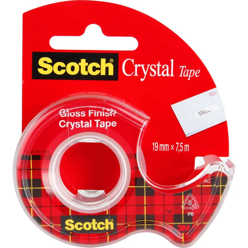 Oblíbený Lepicí páska Scotch Crystal s odvíječem - 19 mm x 7,5 m