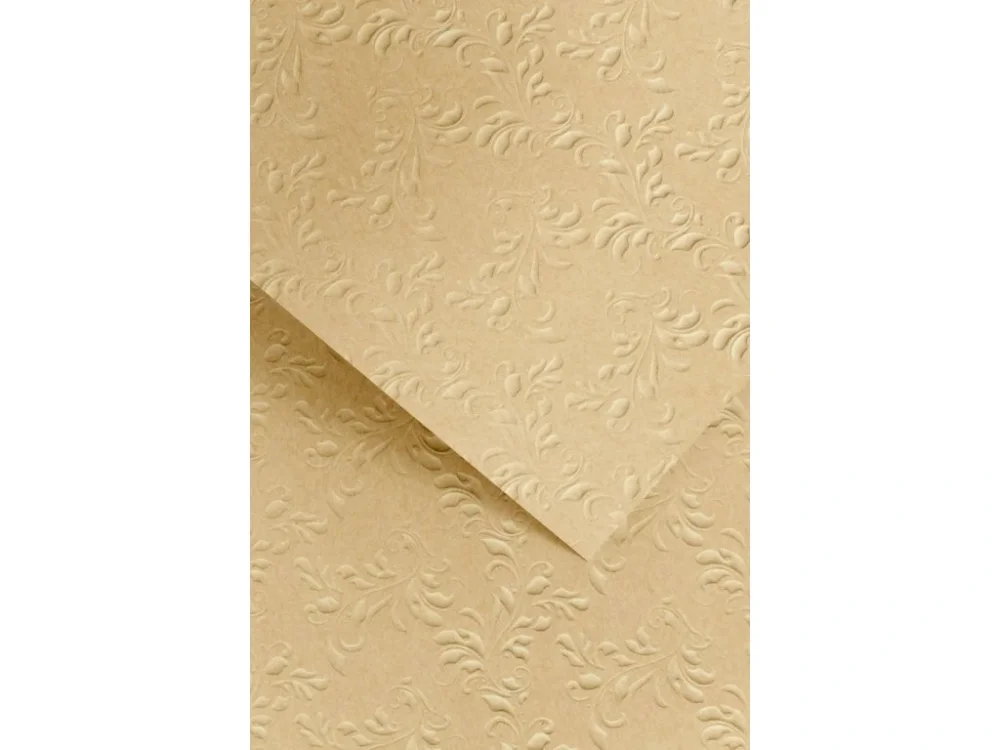 Aktuální Galeria Papieru embosovaný papír Nature tmavě béžová 220g, 20ks