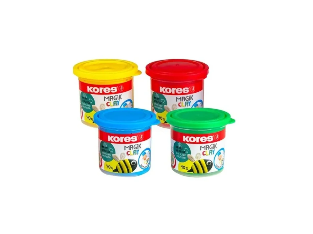 Super Cena Modelovací hmota Kores MAGIK CLAY, 4 barvy