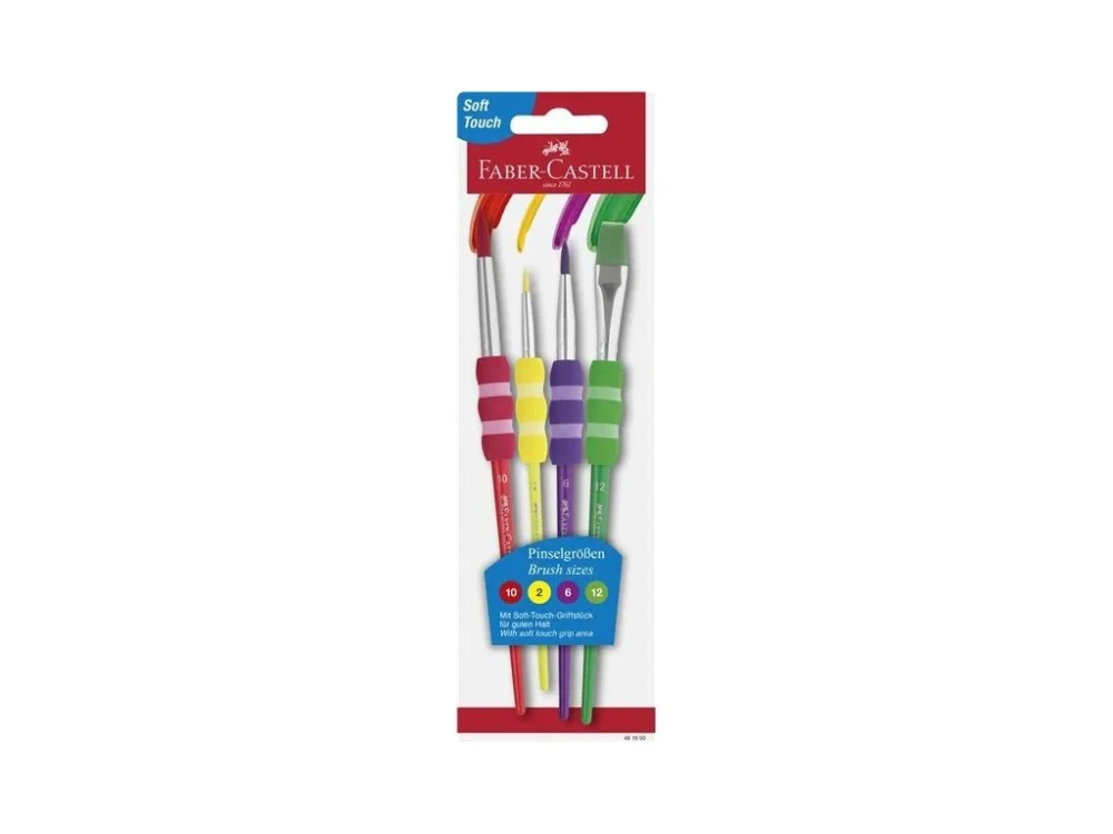 Cenový Hit Sada štětců Faber-Castell Soft Touch, 4 ks