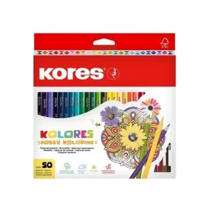 Akční Cena Pastelky Kores Kolores Mandalas,trojhran.,50 barev