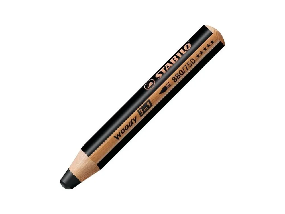 Stabilo Woody pastelka 3v1, černá, 5 ks Aktuální