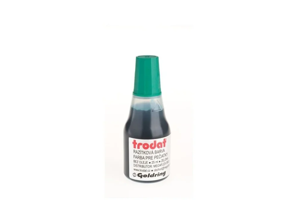 Razítková barva Trodat, 25 ml, zelená Vrácení Zdarma
