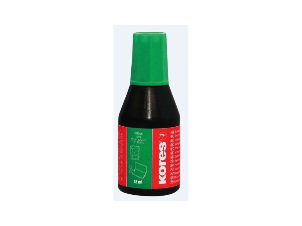 Aktuální Razítková barva Kores, 28 ml, zelená