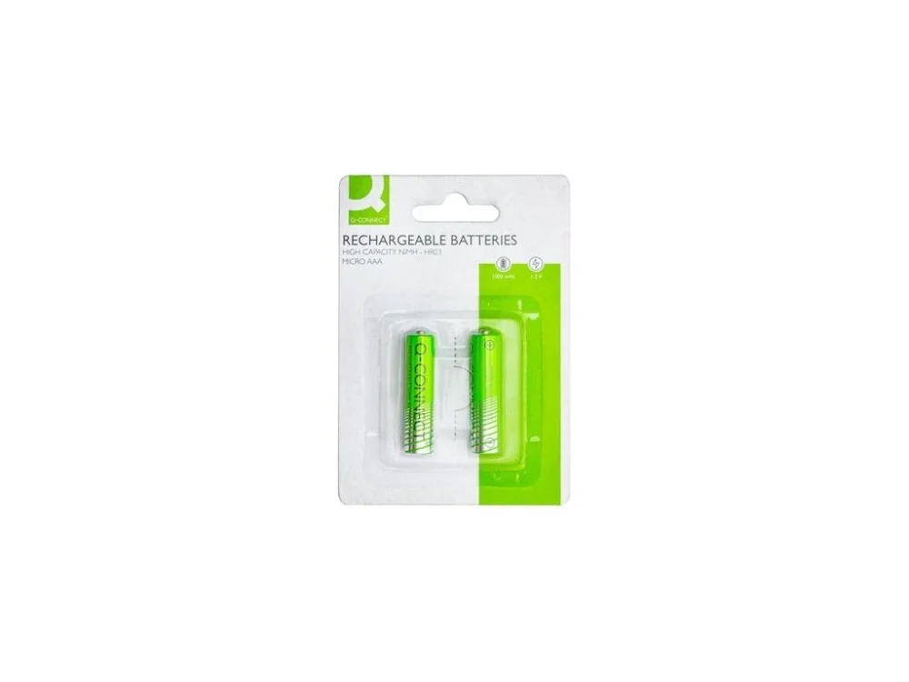 Levný Nabíjecí baterie Q-Connect - AAA,1 000 mAh,2 ks