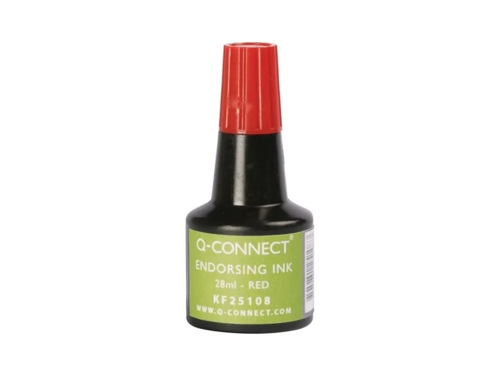 Cenově Výhodný Razítková barva Q-Connect, 28 ml, červená