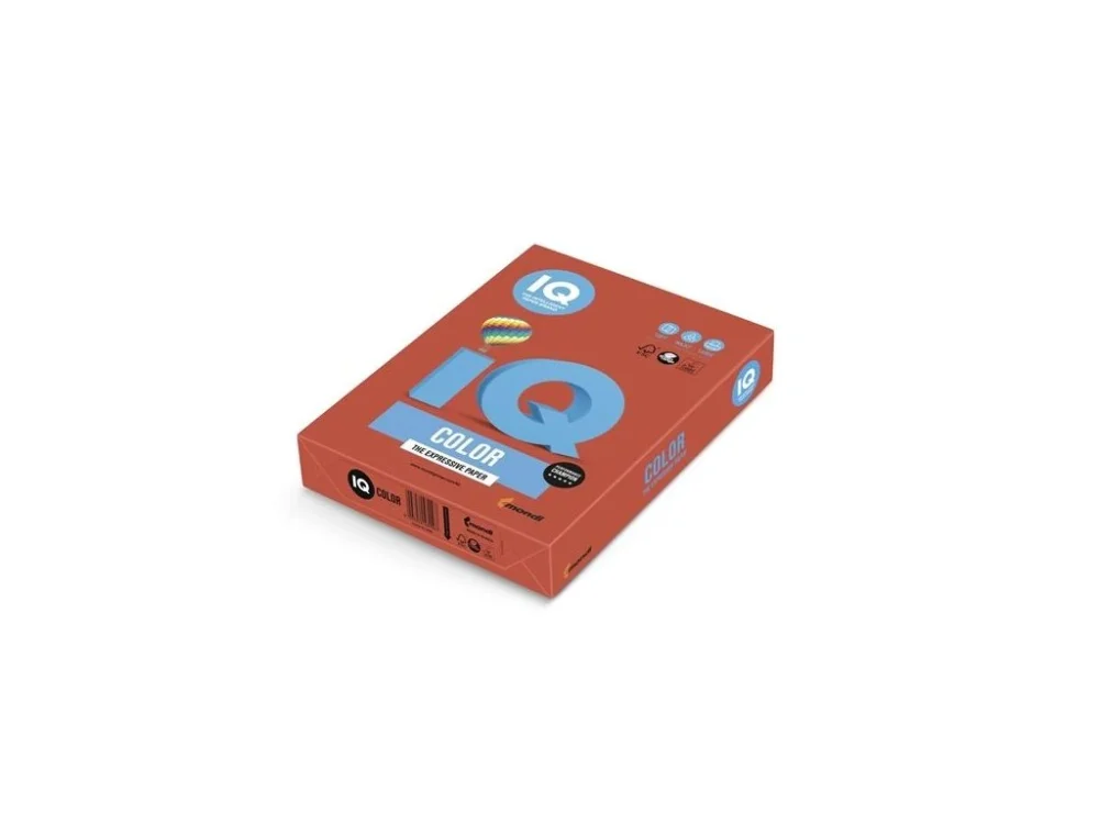 Zlevněný Barevný papír IQ A4-CO44, korálově červená, 120g/m2, 250l.