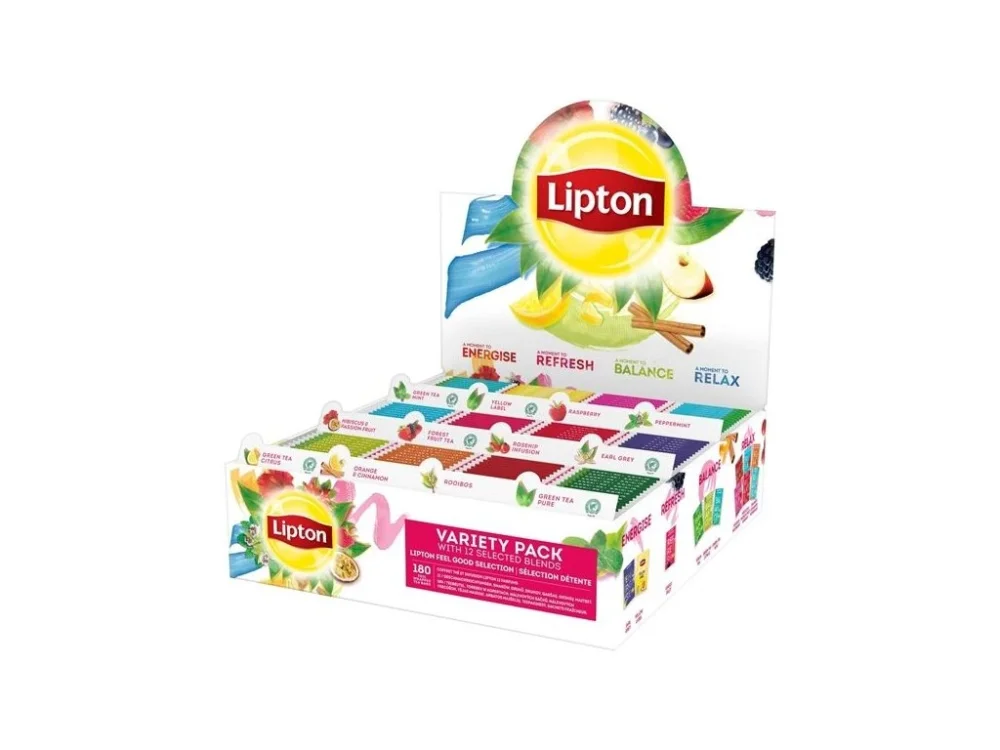 Sada čajů Lipton MIX BOX, 180 ks Finální Výprodej