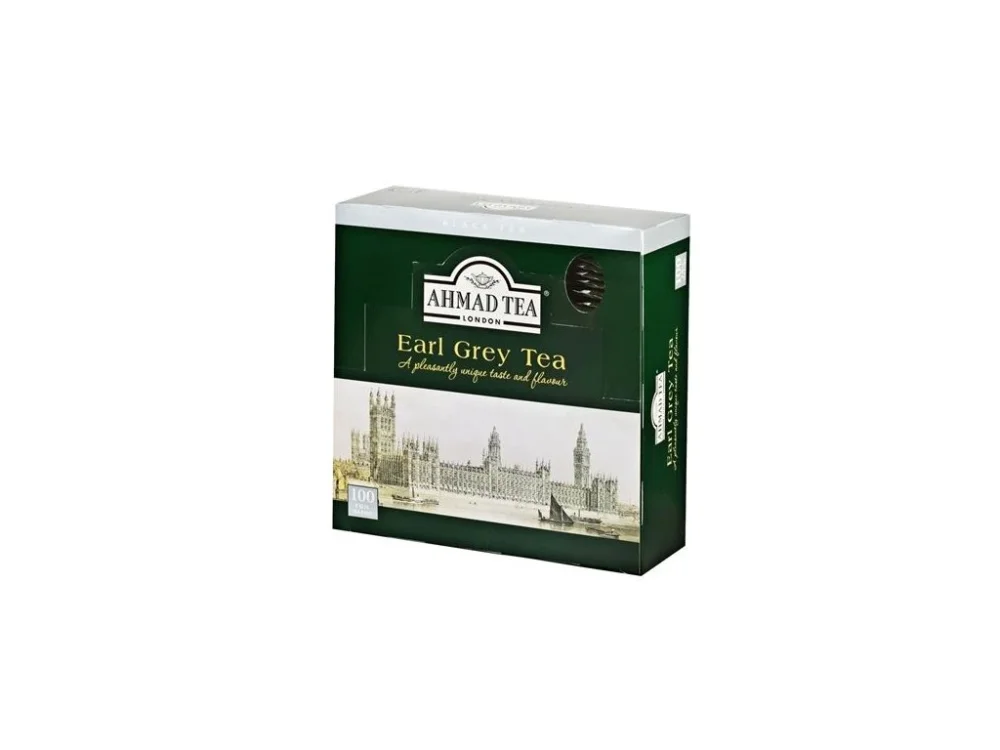 Černý čaj Ahmad - Earl Grey, balený 100x2 g, 200g Omezená Nabídka