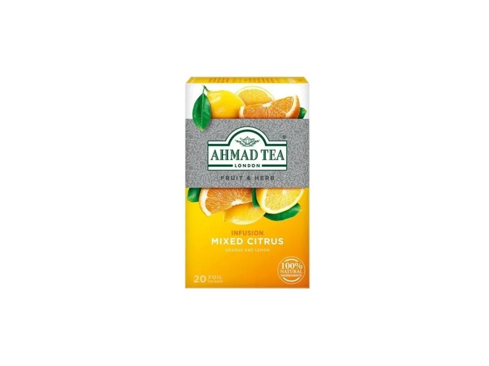 Ovocný čaj Ahmad - mix citrusů, 20x 2 g, 40 g Cenový Hit