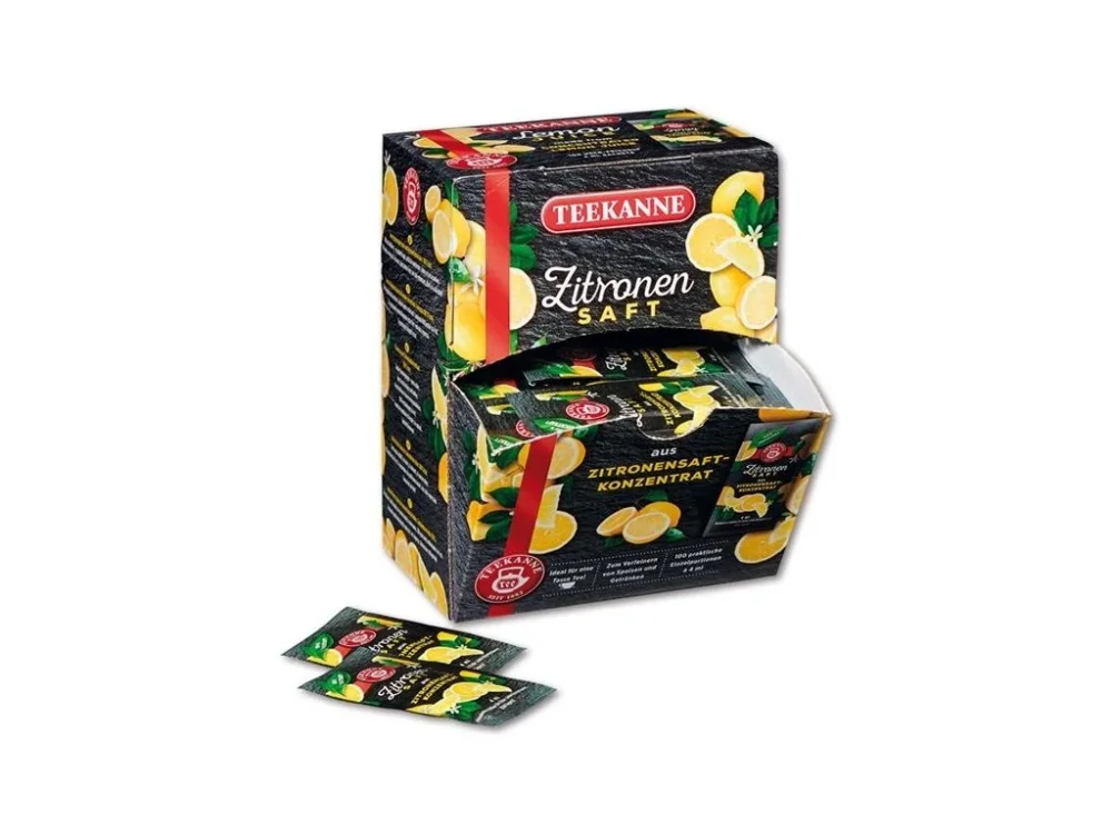Citronová šťáva Teekanne v sáčku, 100x 4 ml Novinka