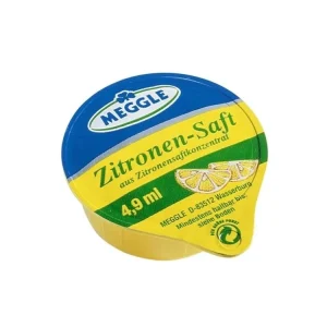 Akce Citrónová šťáva Meggle ve vaničkách, 120x 4,9 ml