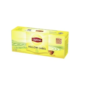 Aktuální Černý čaj Lipton Yellow Label, 25x 2 g