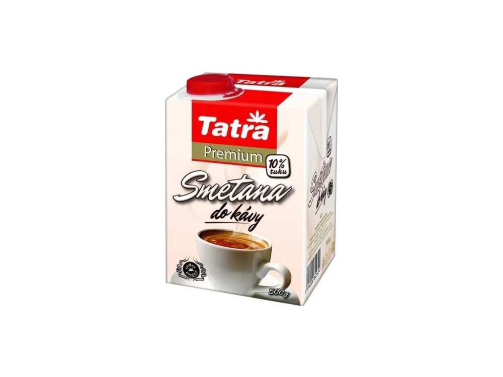 Značkový Smetana do kávy 10% Tatra Premium, 500 g
