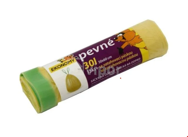 Pytle do koše 35 l zatahovací v roli, žluté Omezená Nabídka
