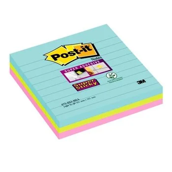 Vysoce Kvalitní bločky 3M 675-SS3-MIA Super Stick, 101x101 mm, 90 lístků