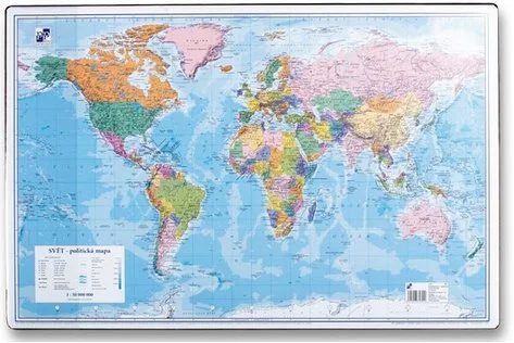 Oblíbený podložka na psaní A2 mapa světa