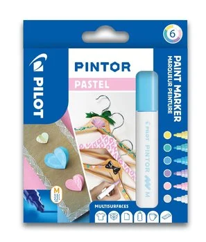 popisovač Pilot Pintor Pastel M, sada 6ks Výprodej