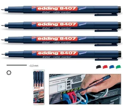 Nejlepší Volba popisovač kabelů Edding 8407/4 sada