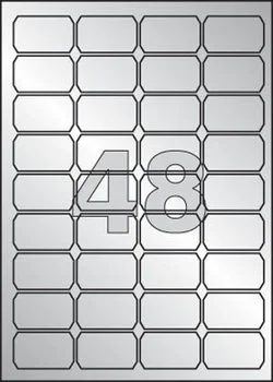 Kup Teď etikety polyesterové 45,7x21,2 mm stříbrné, 960 ks