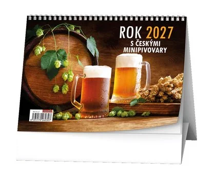 stolní kalendář ROK 2027 S MINIPIVOVARY Horká Nabídka