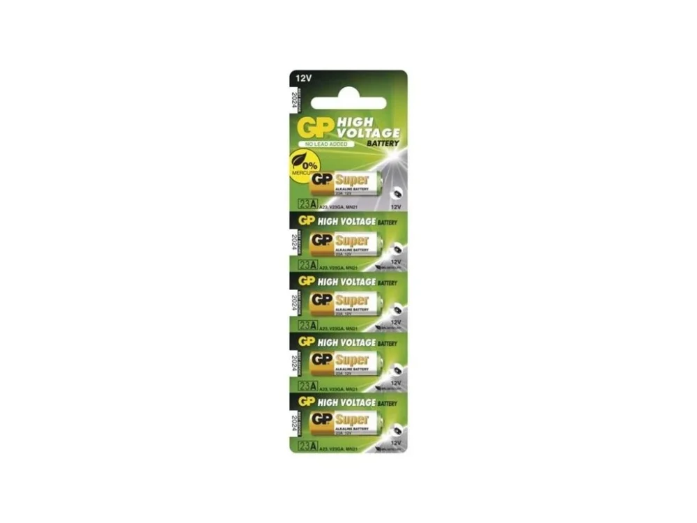 Super Cena Alkalické baterie GP 23AF, MN21, V23GA, 12V, 5 ks