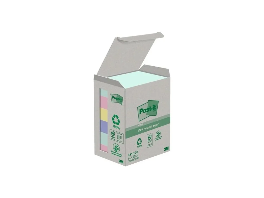 Tovární Cena Bločky recykl Super Sticky NATURE, více rozměrů, 6 ks