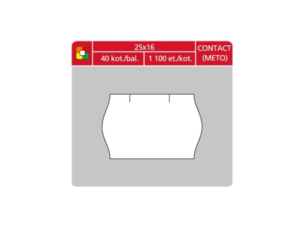 Expresní Doručení Cenové oblé etikety CONTACT 25 × 16 mm – bílé, 1100 kusů