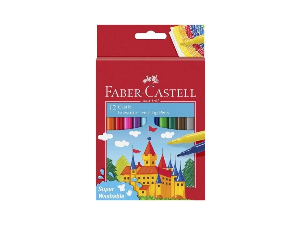 Značkový Dětské fixy Faber-Castell, sada 12 barev