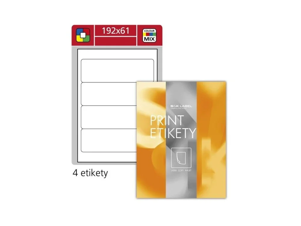Koupit Online Etikety na pořadače S&K Label 192 × 61 mm, 5 barev – 400 kusů