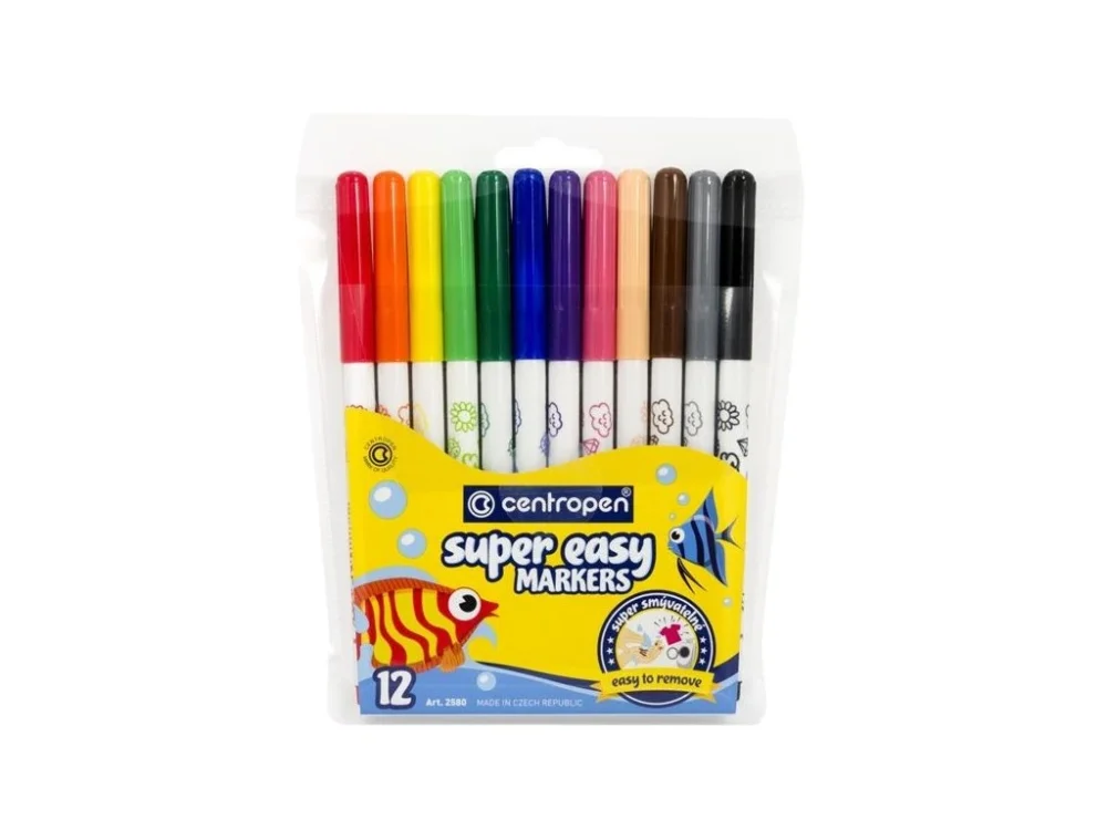 Fixy Centropen EASY MARKERS 2580, sada 12 barev Víkendová Akce