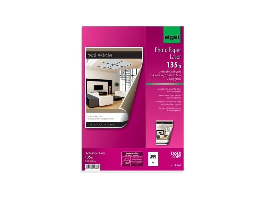 Novinka Fotopapír Sigel A4, lesklý,oboustr.,200 l., různá gramáž