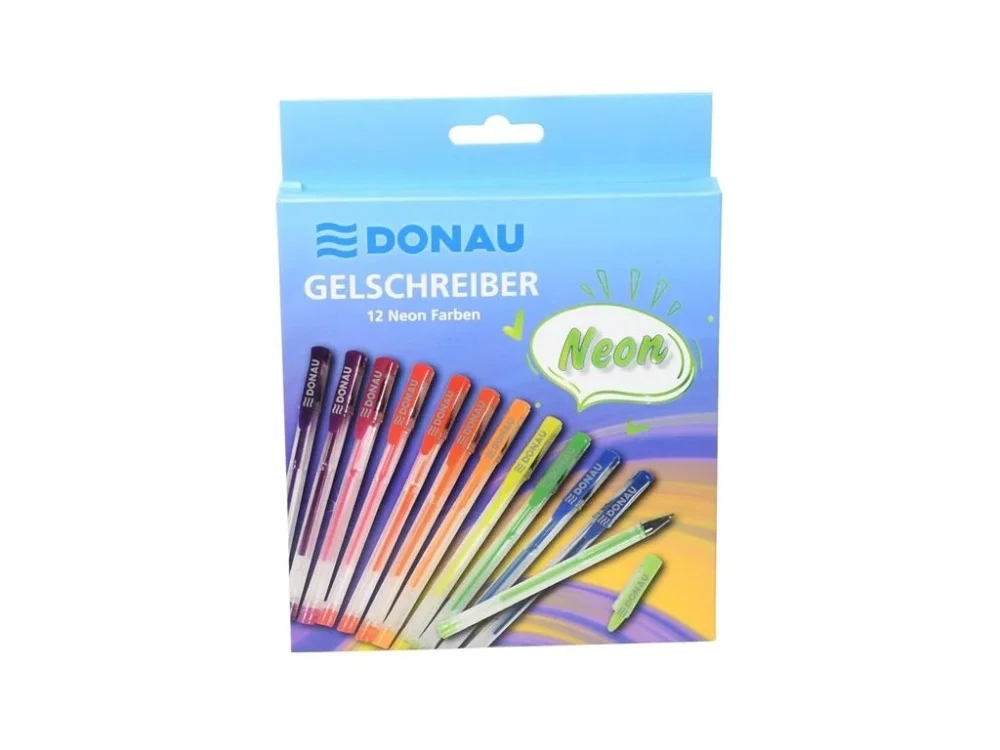 Nízká Cena Gelový roller Donau, sada neonových barev, 12 ks