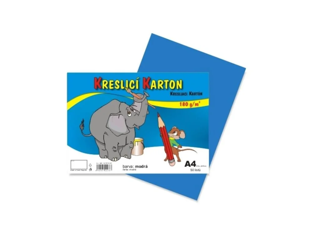 Kreslicí karton A4 - 180g/m2, 50 listů, světle modrý Nejprodávanější
