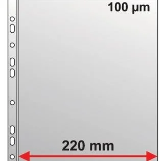 Obal závěsný A4 U rozšířený, 100mic (balení 50ks) Novinka