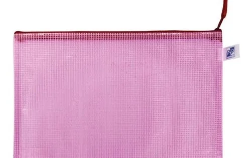 Novinka Obálka síťovaná A5se zipem, růžová